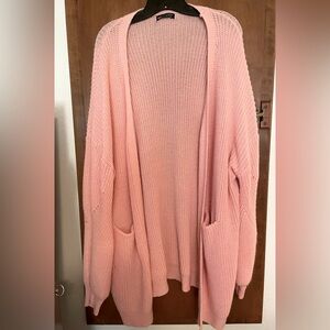 Baby Pink Oversized Cardigan